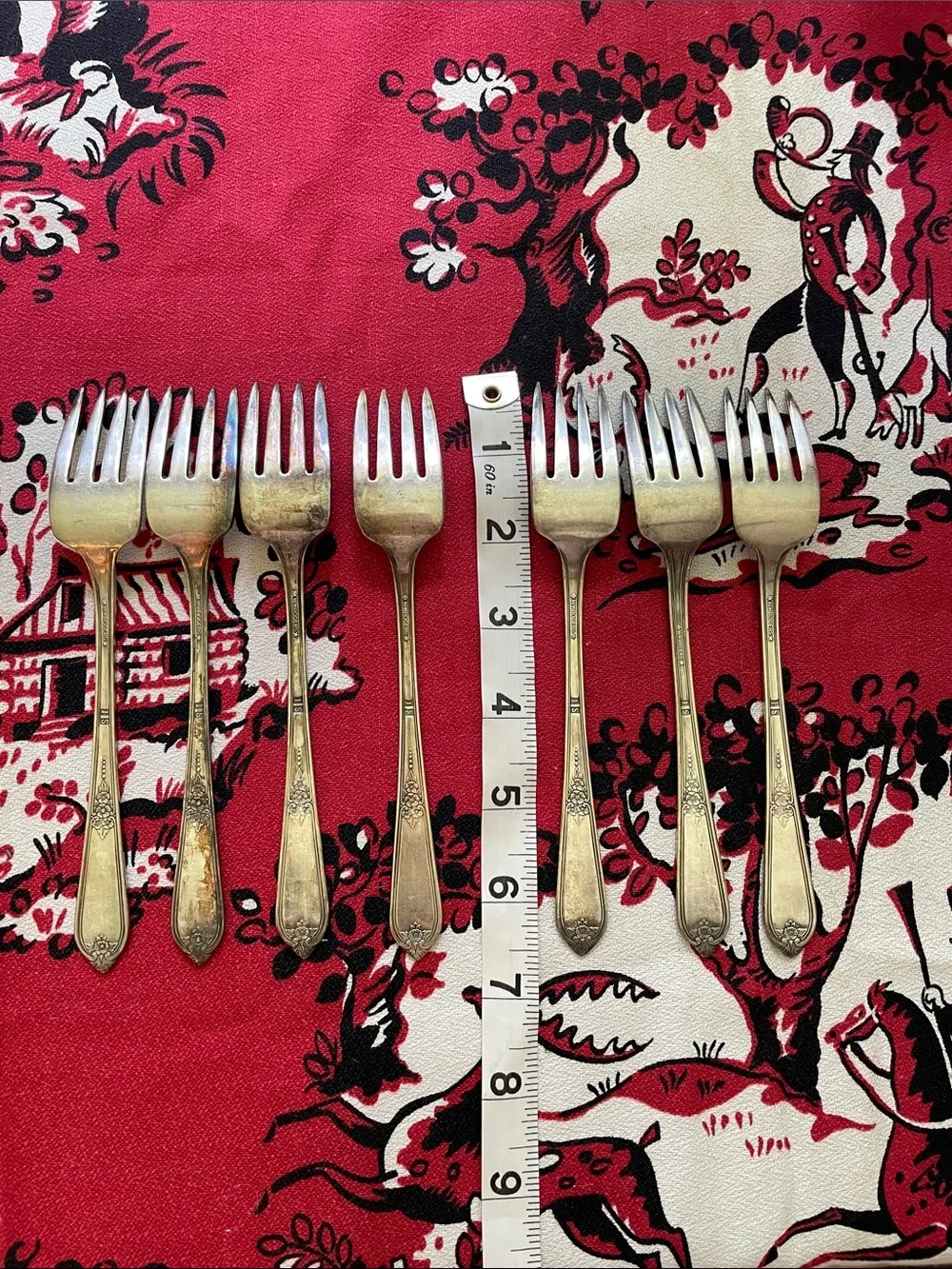Set of 7 antique William Rogers forks